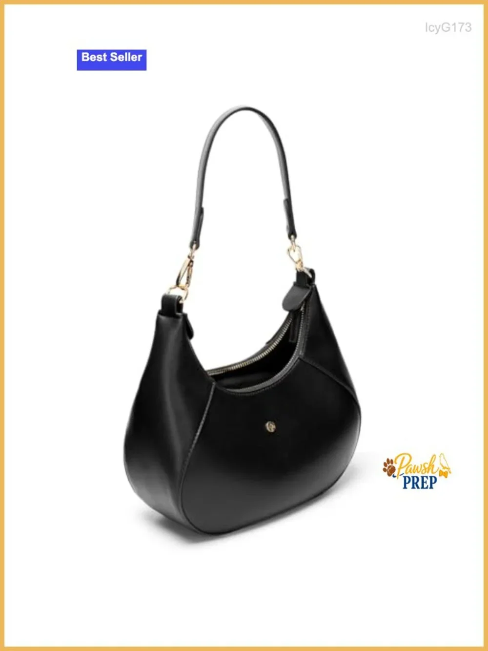 Crescent Shoulder Bag Soft Vegan Leather Trendy Hobo Handbag 3-in-1